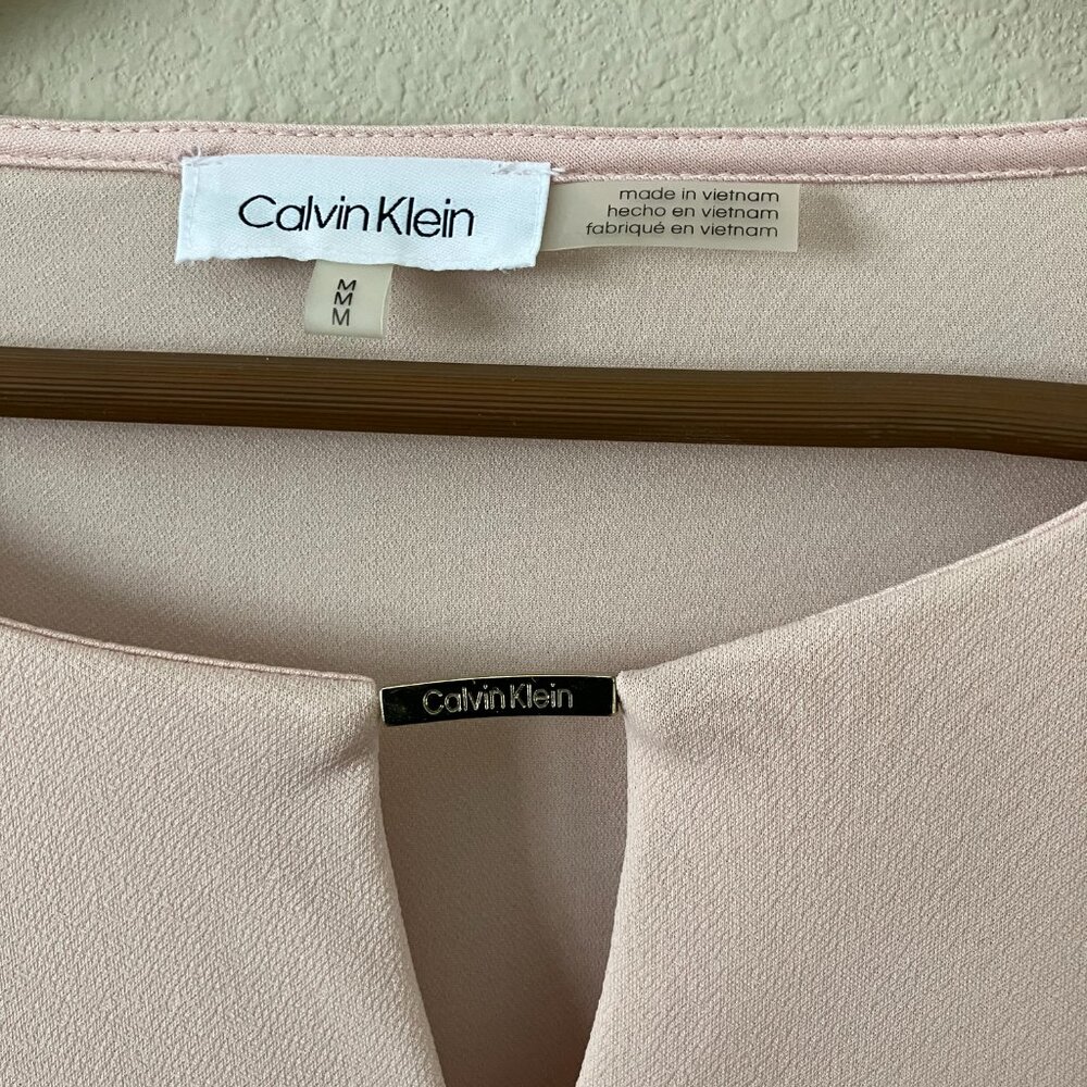 Calvin Klein medium long-sleeved blush blouse - Picture 2 of 6